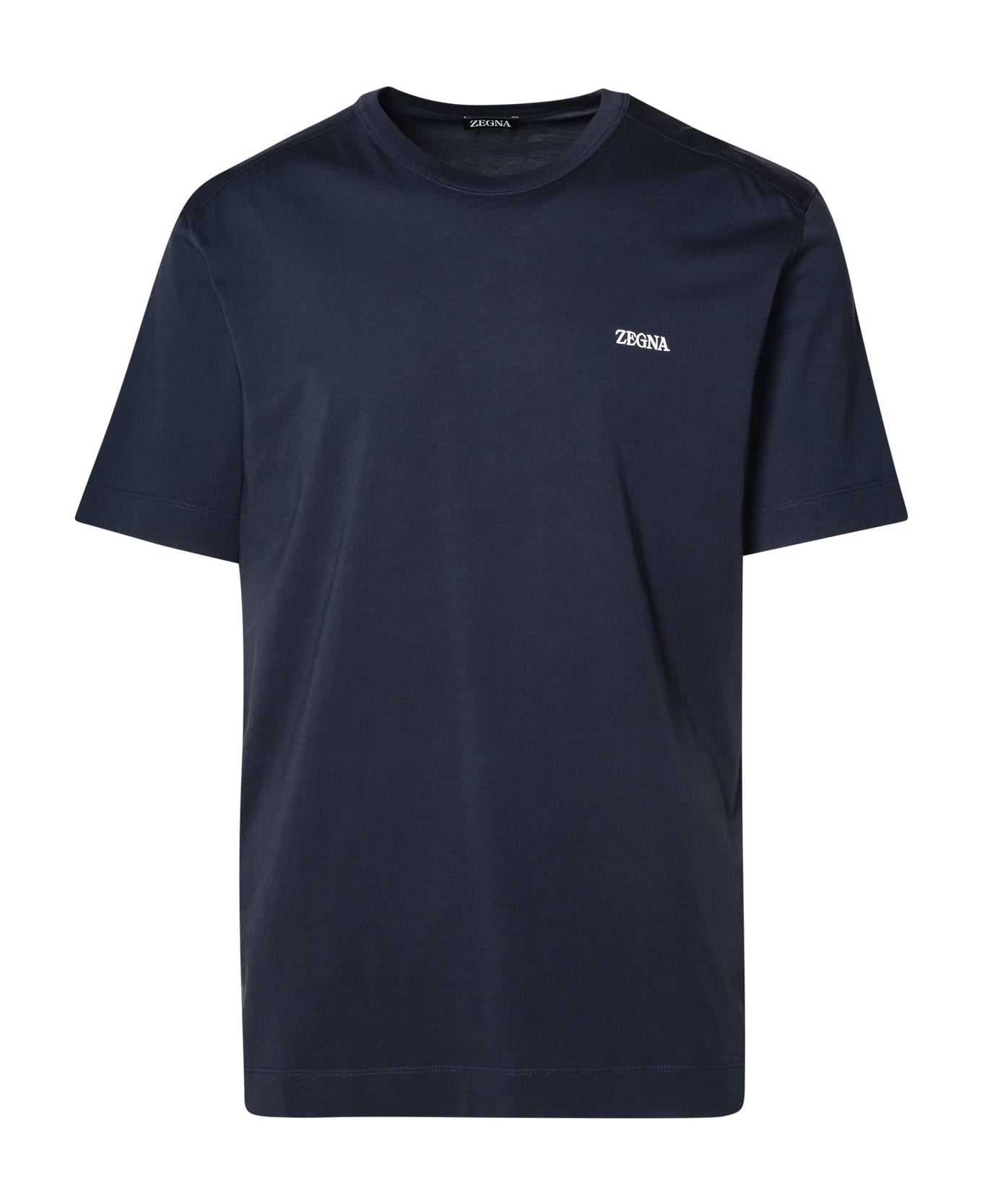 Zegna Blue Cotton T-shirt - Blue