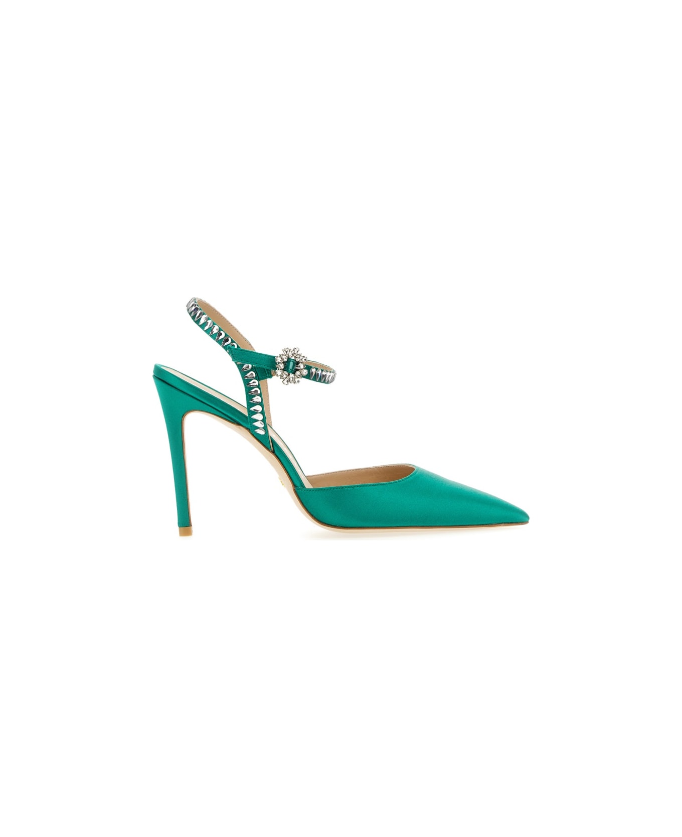 Stuart Weitzman Gemcut 100 Ankle Strap Pump - GREEN