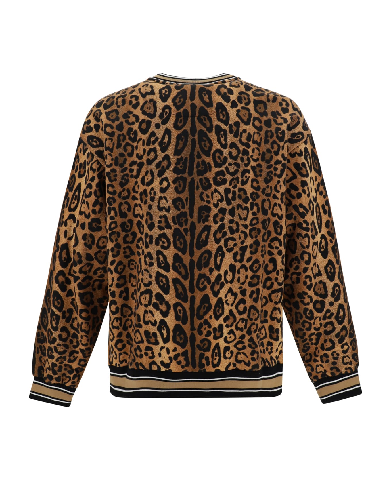 Dolce & Gabbana Leopard Print Sweatshirt - Leo Ingrand Marrone フリース