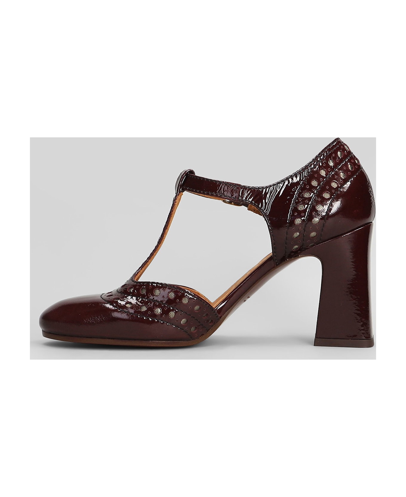 Chie Mihara Mante Pumps In Bordeaux Leather - bordeaux