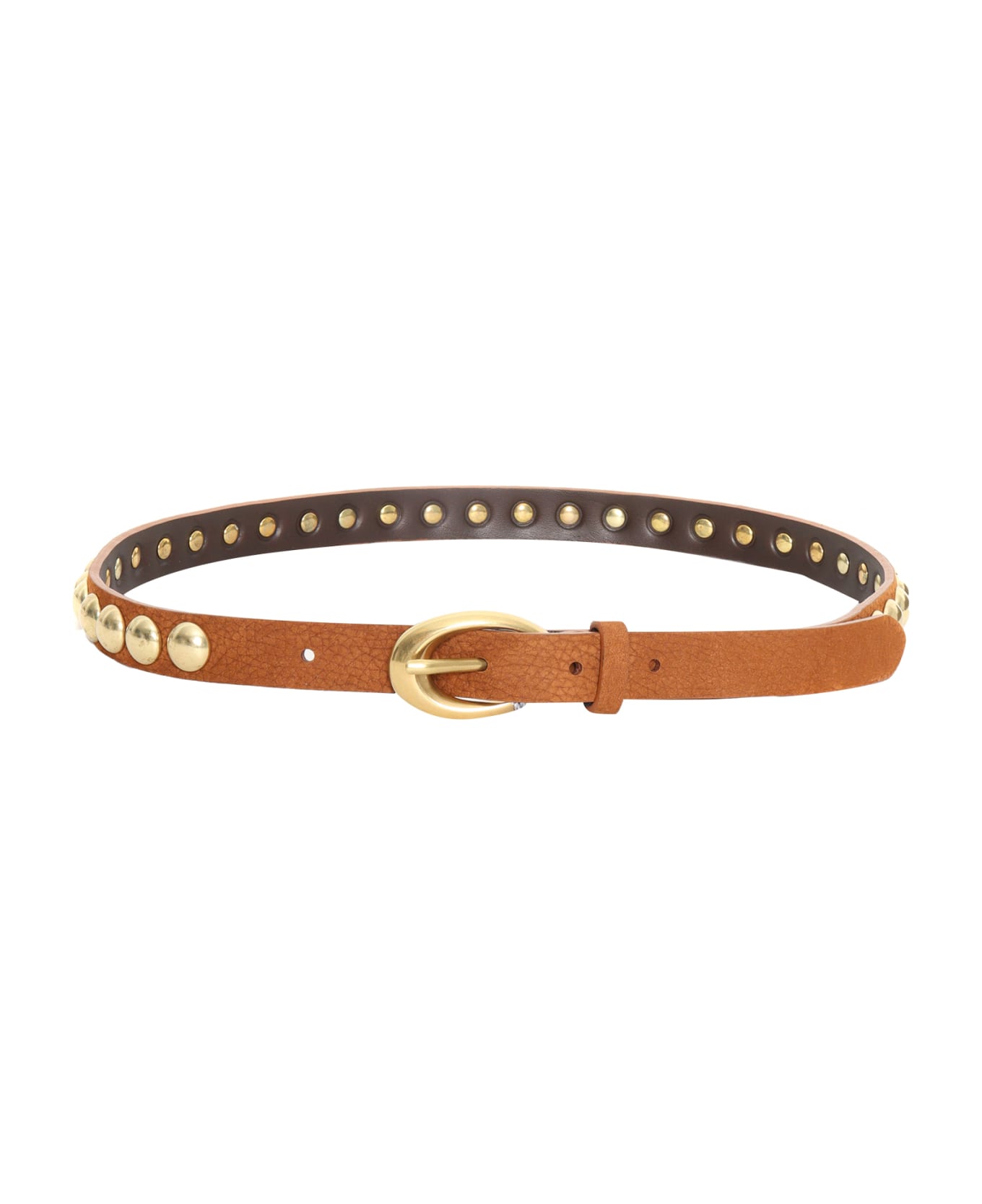 Orciani Studded Belt - BROWN