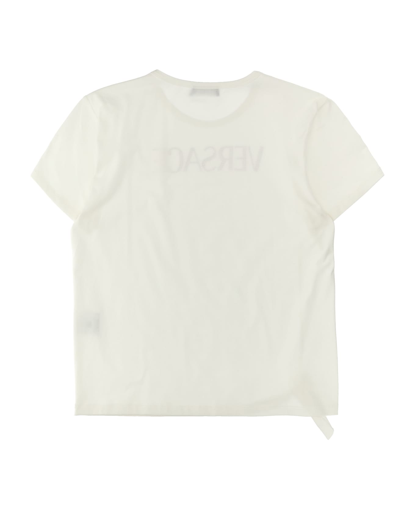 Versace Rhinestone Logo T-shirt - Bianco