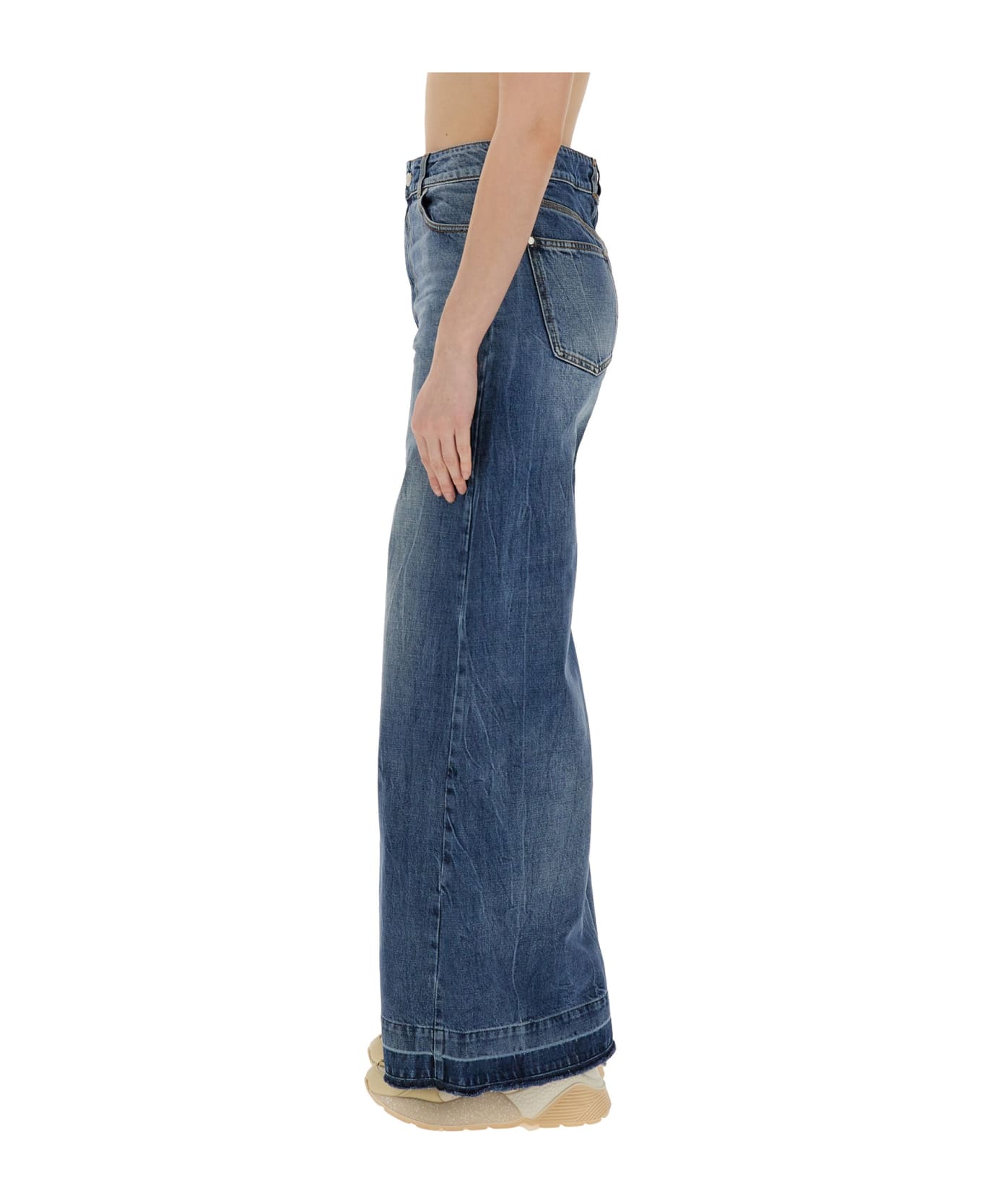 Stella McCartney Jeans Wide Leg - Mid Blue Vintage デニム
