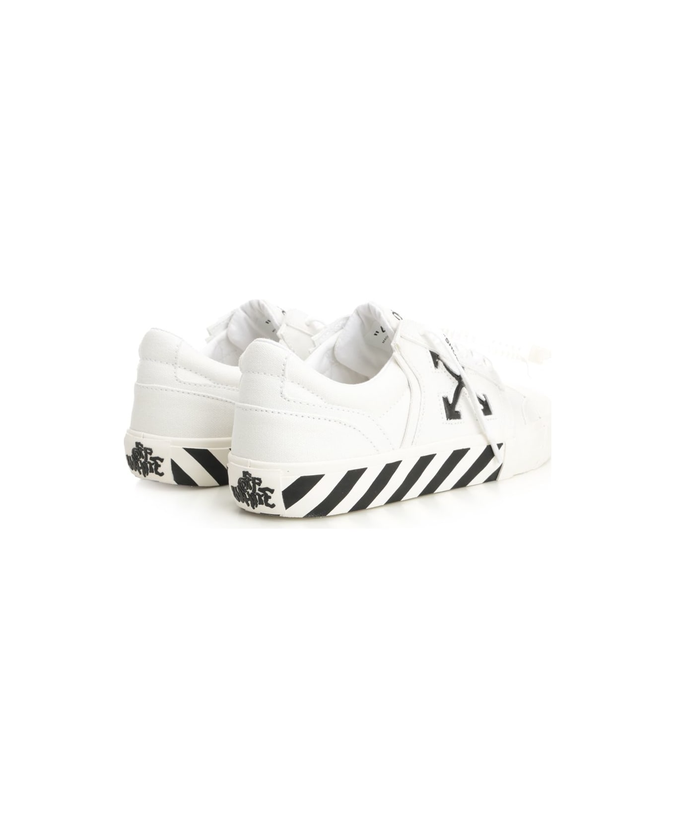 Off-White Sneakers With Laces And Logo - WHITE/BLACK
