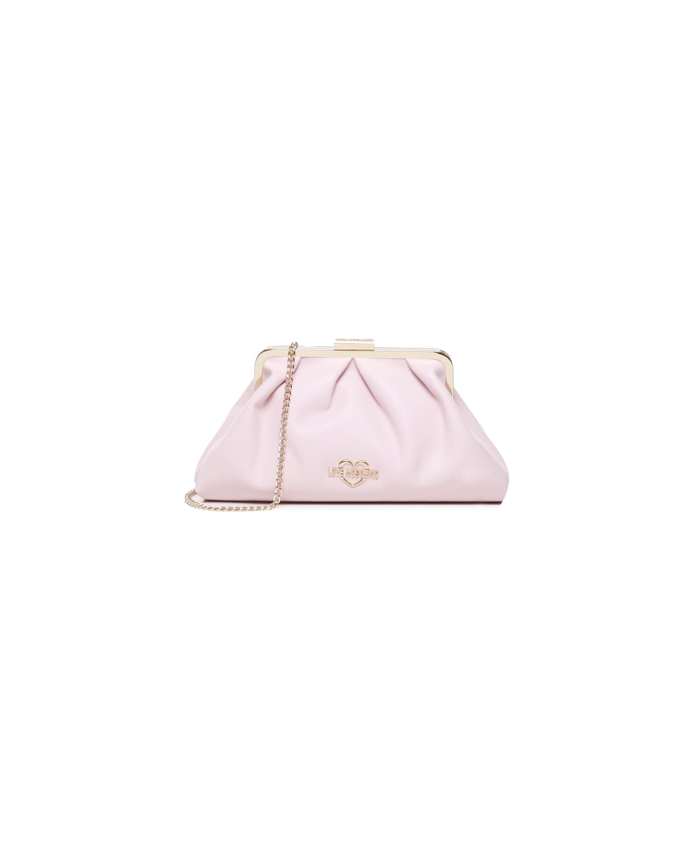 Love Moschino Shoulder Bag With Logo Plaque - Pink バッグ
