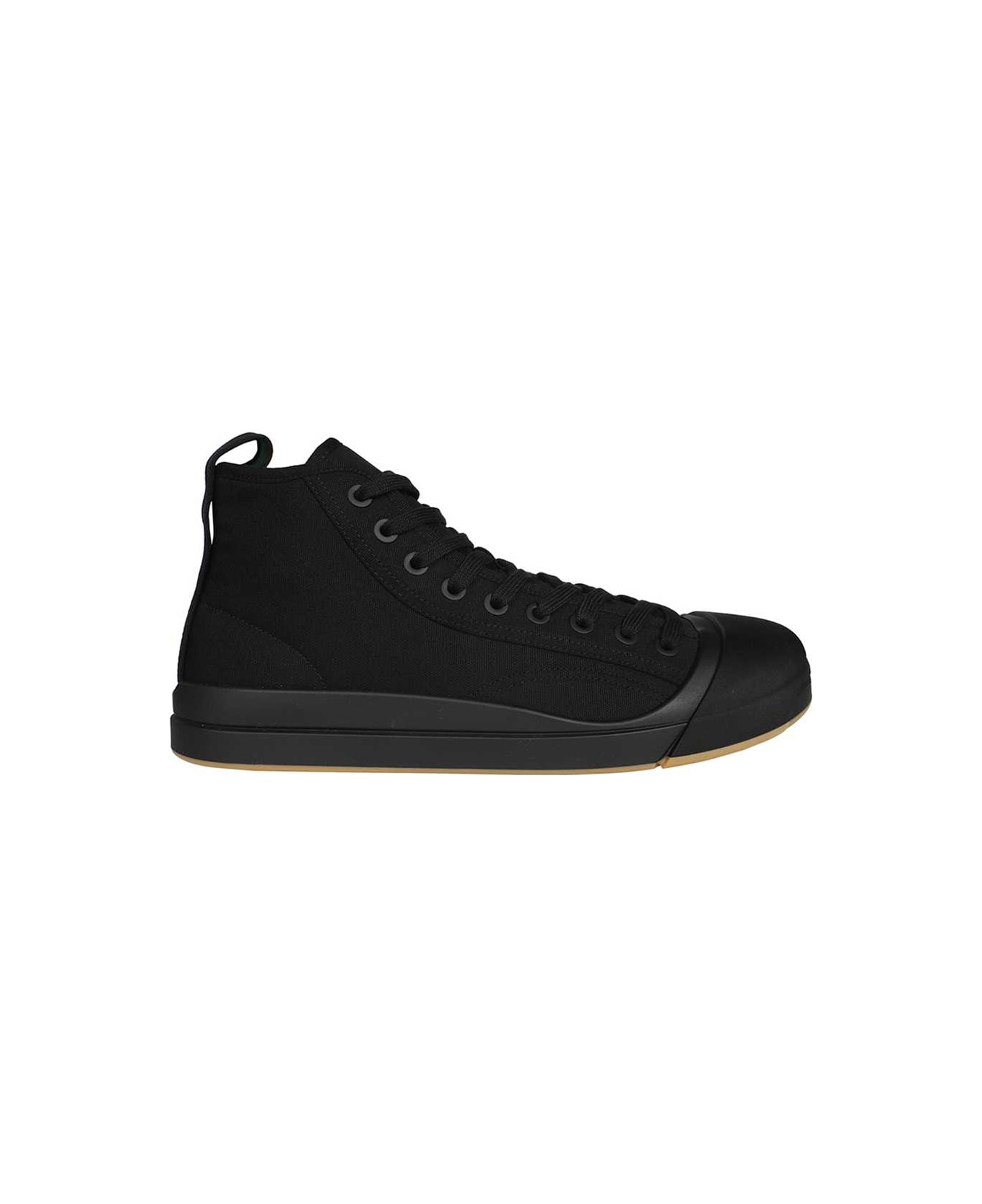 Bottega Veneta High-top Fabric Sneakers - black