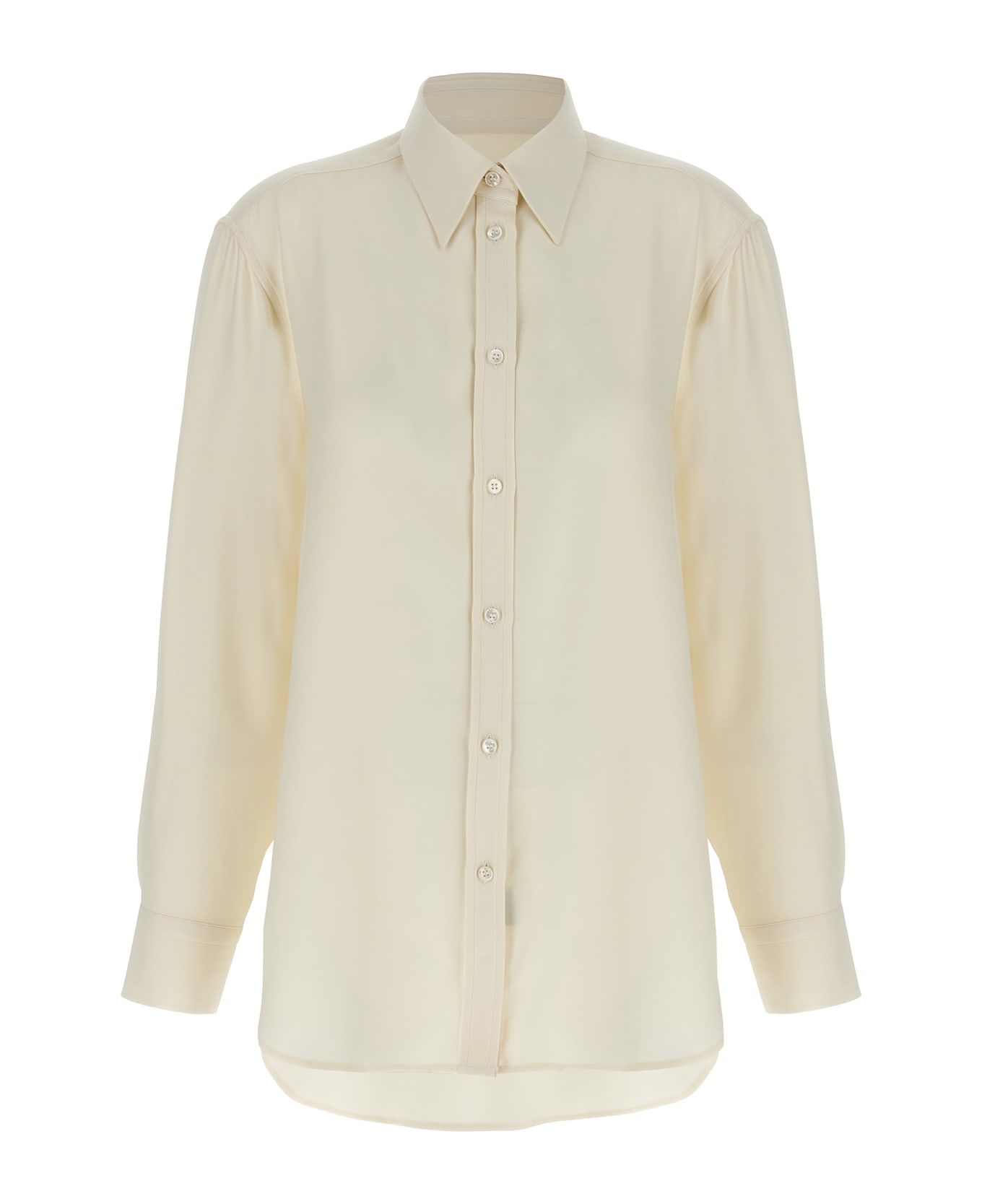 Brioni Cady Silk Shirt - White