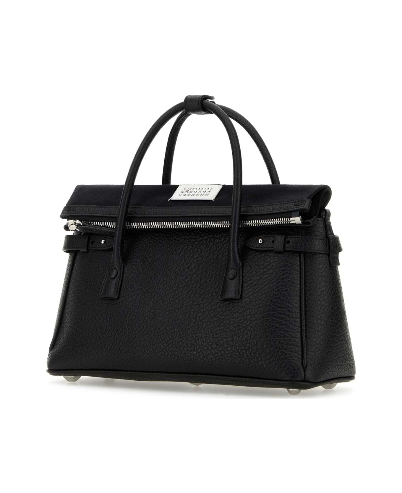 Maison Margiela Black Leather 5ac East West Handbag - BLACK