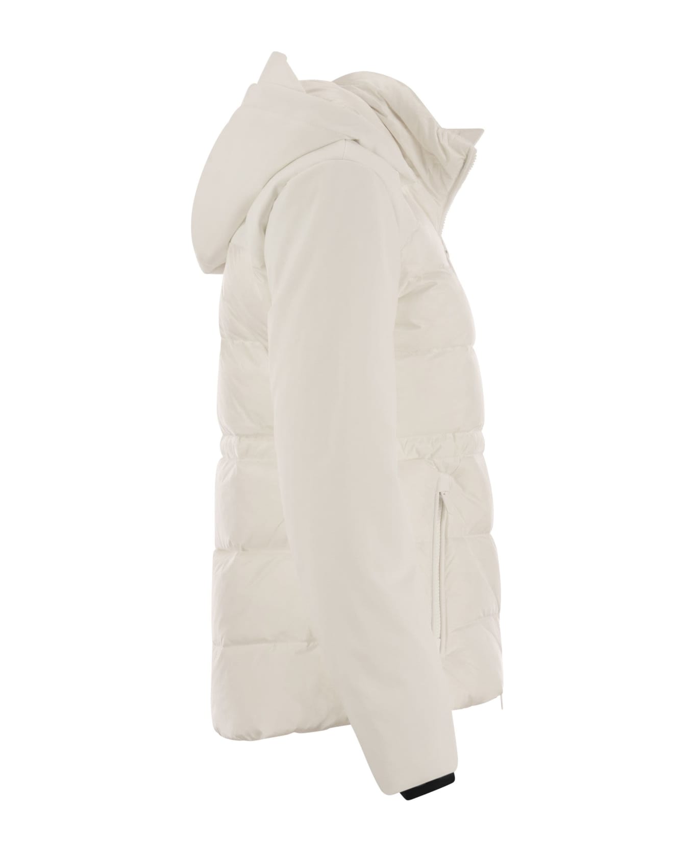 Woolrich Quilted Down Jacket With Hood - White