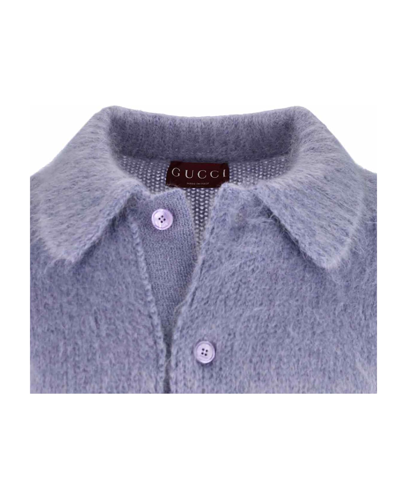 Gucci Mohair Blend Cardigan - Purple