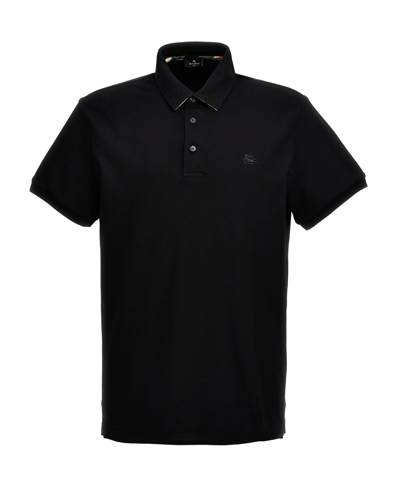 Etro Logo Embroidery Polo Shirt - Black ポロシャツ