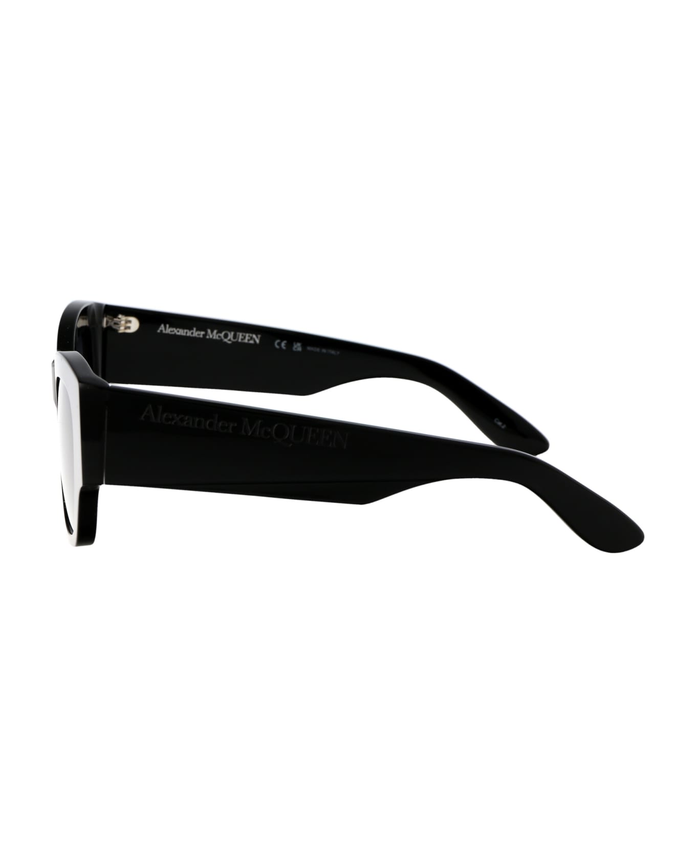 Alexander McQueen Eyewear Am0420s Sunglasses - 001 BLACK BLACK GREY