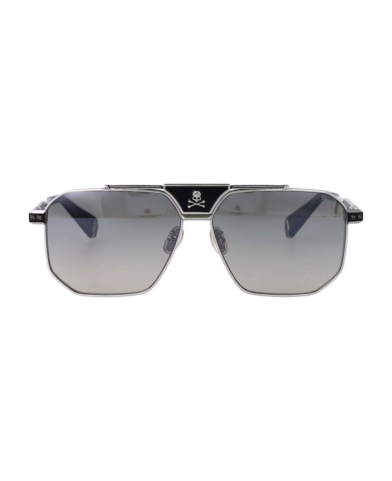 Philipp Plein Legacy Sunglasses - PALLADIO LUCIDO C/PARTI NERO SEMILUCIDO