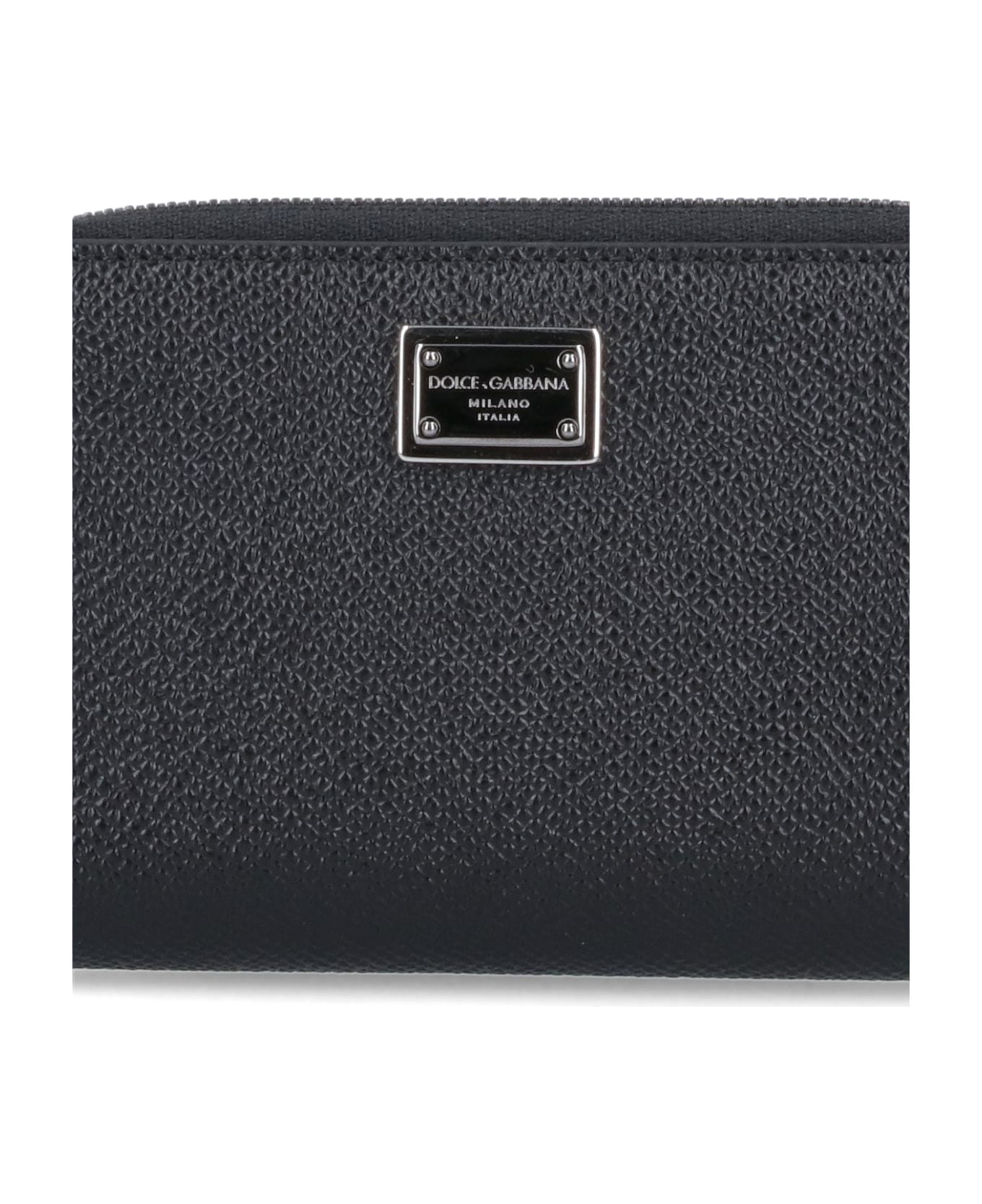 Dolce & Gabbana Logo Zip Wallet - Black  