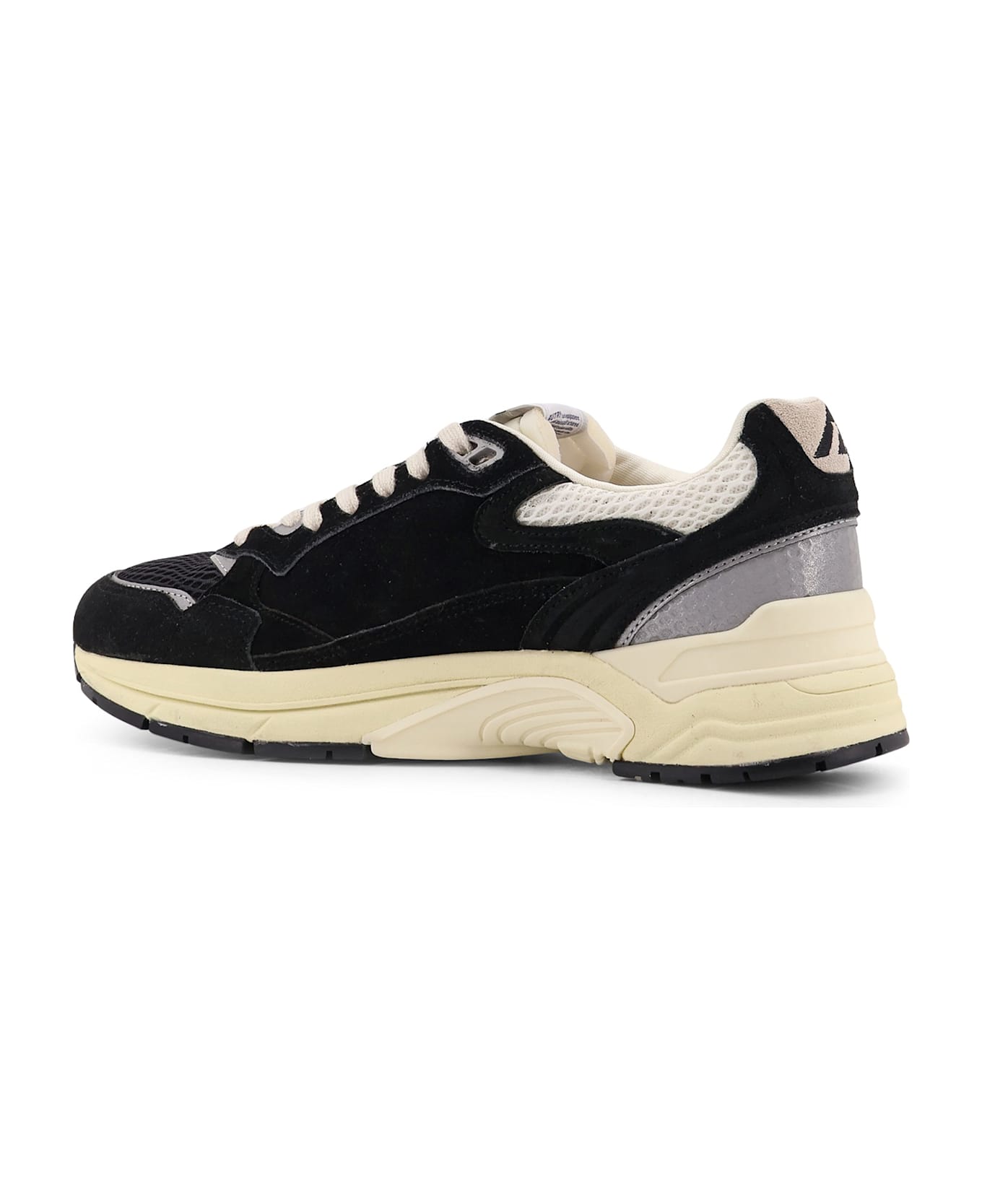 Autry Hyperway Low Low-top Suede Sneakers - NERO ARGENTO