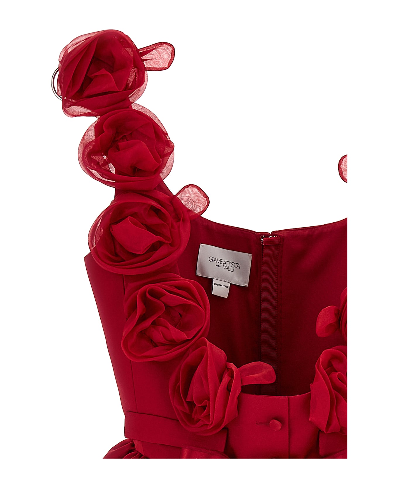 Giambattista Valli Rose Bow Dress - Red
