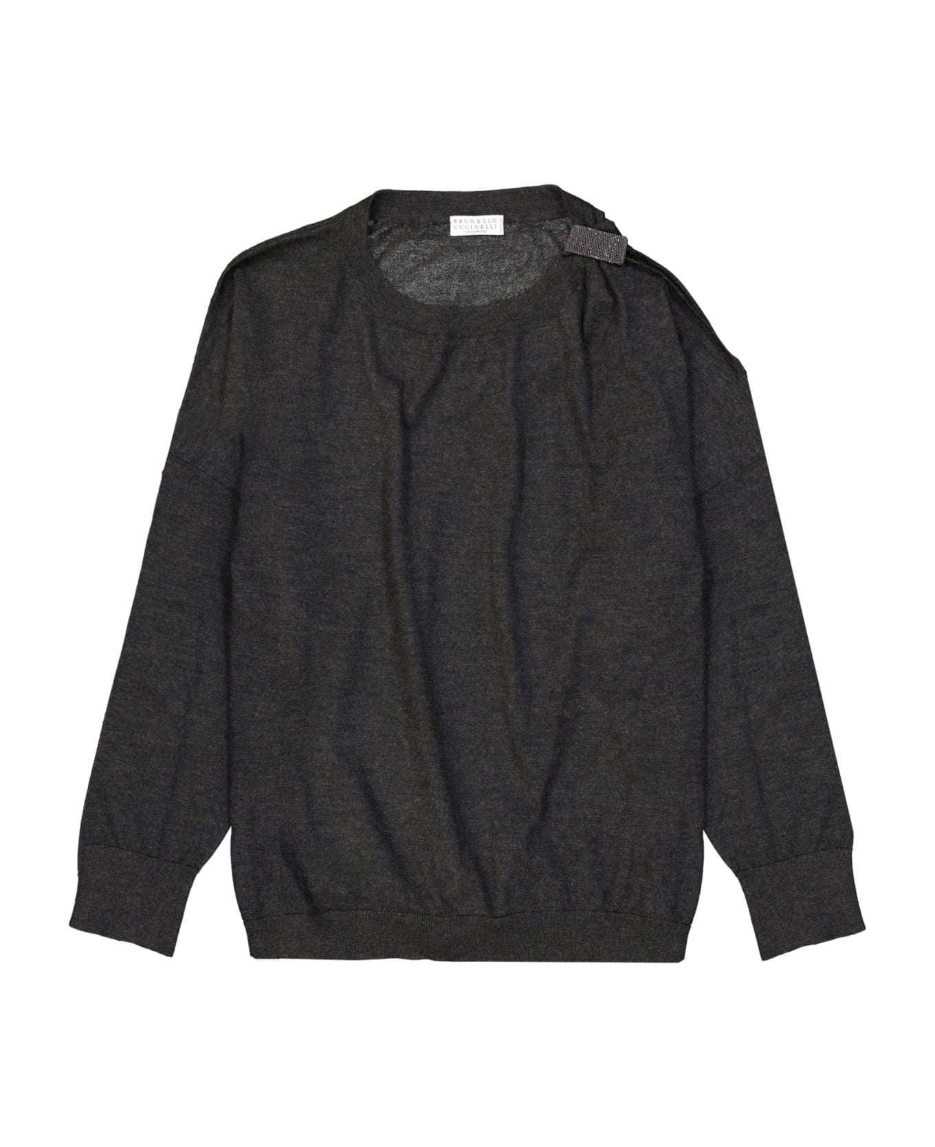 Brunello Cucinelli Cashmere And Silk Sweater - Gray
