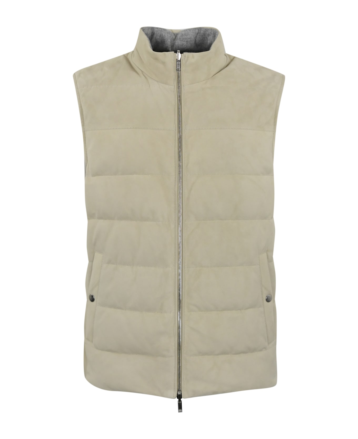 Eleventy Suede Vest - Sabbia