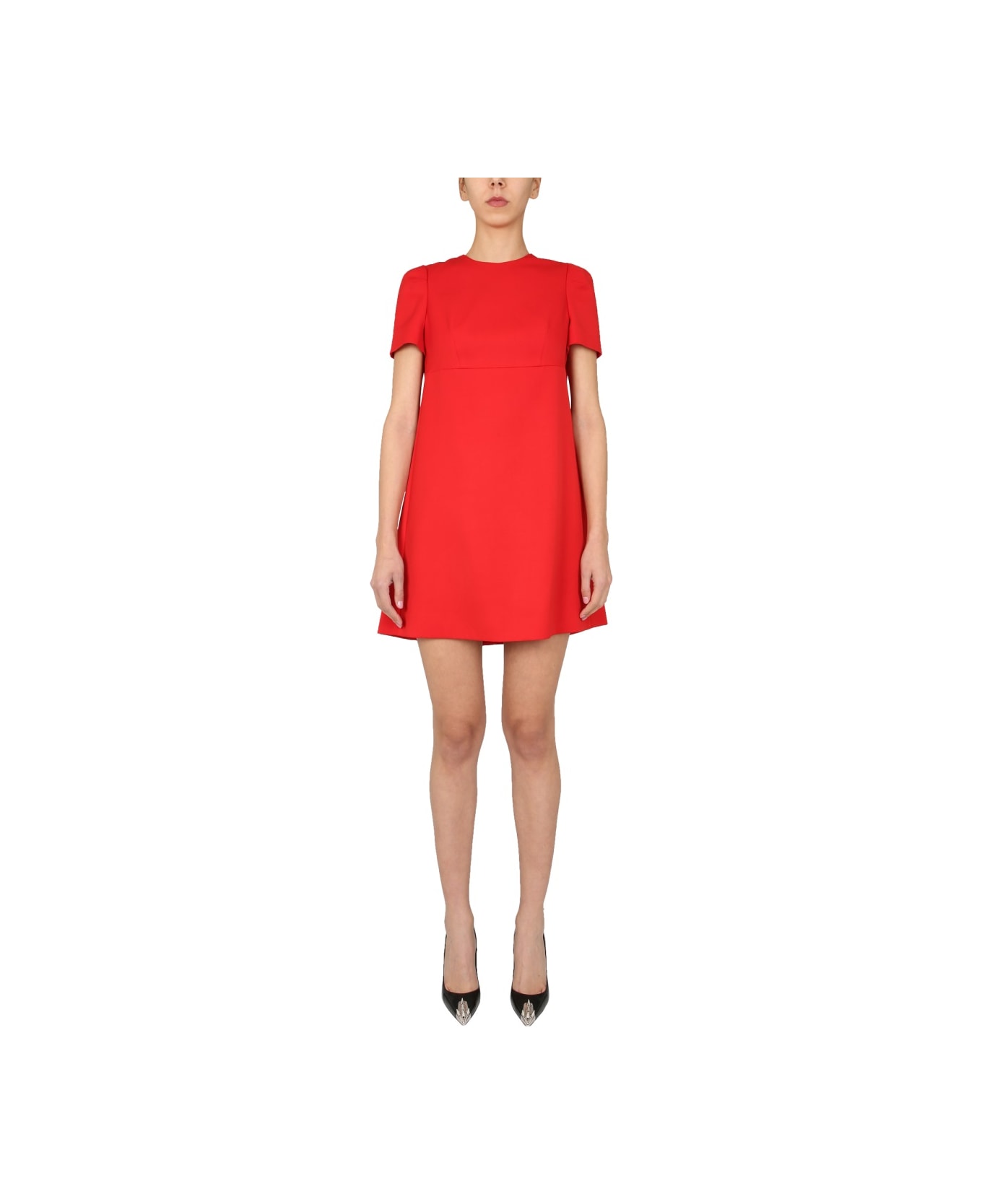 Alexander McQueen Dress With Cape - RED