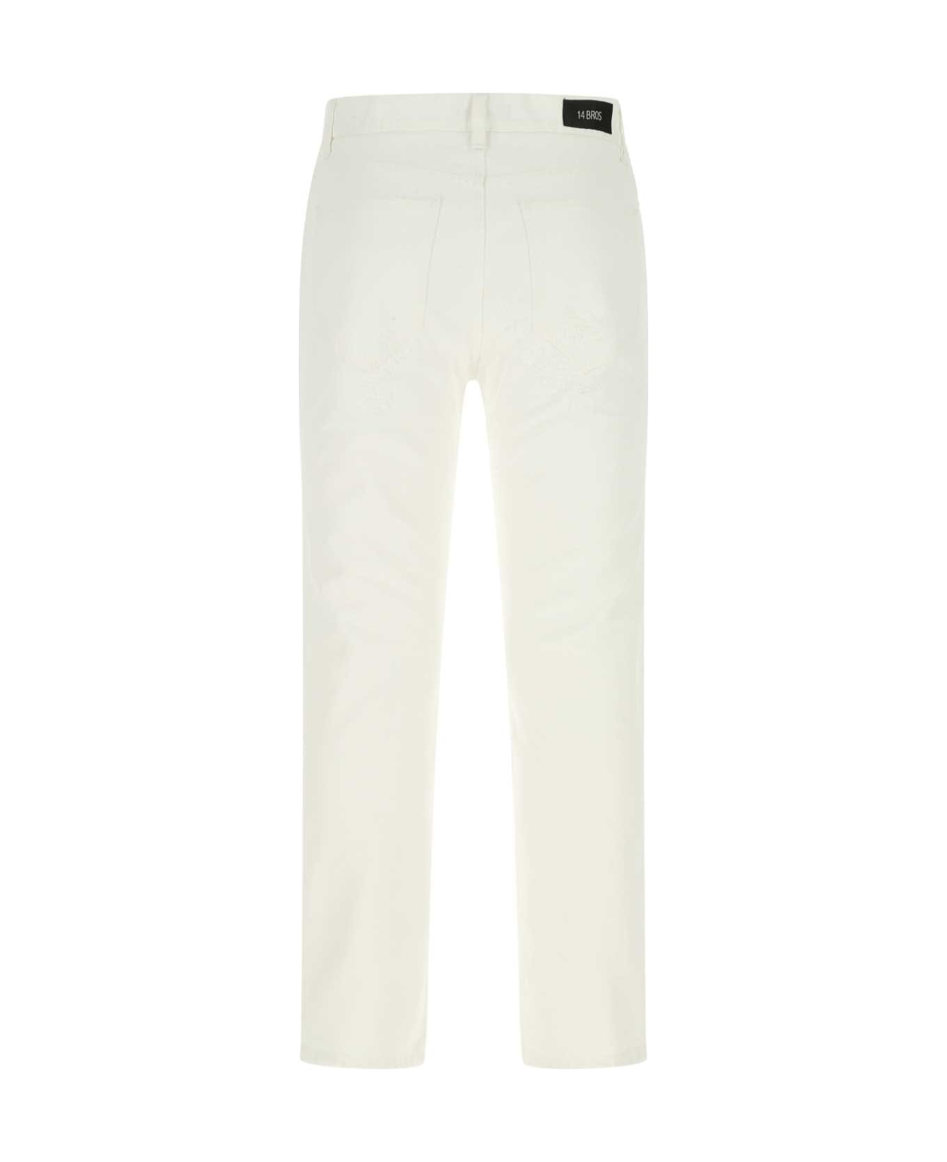 14 Bros White Denim Cheswick Jeans - 001