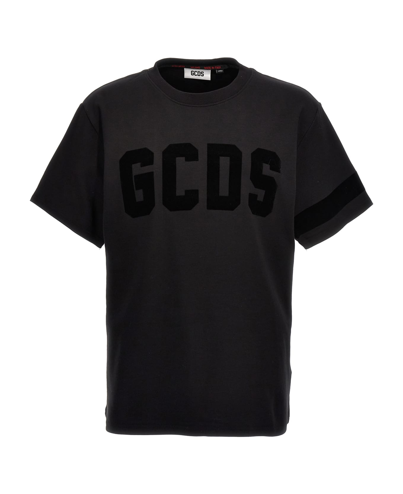 GCDS Velvet Logo T-shirt - Black  