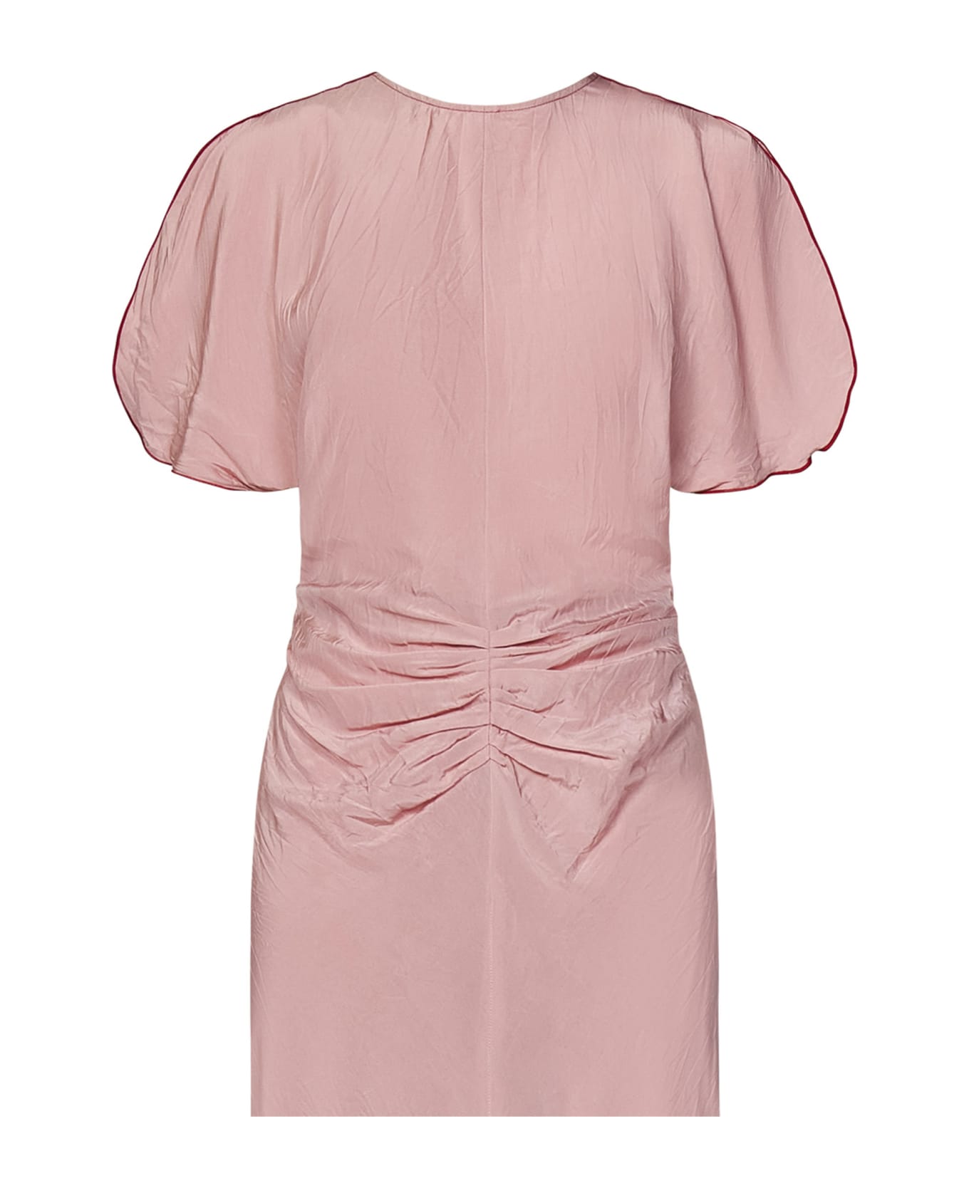 Victoria Beckham Gathered Waist Midi Dress Midi Dress - Pink