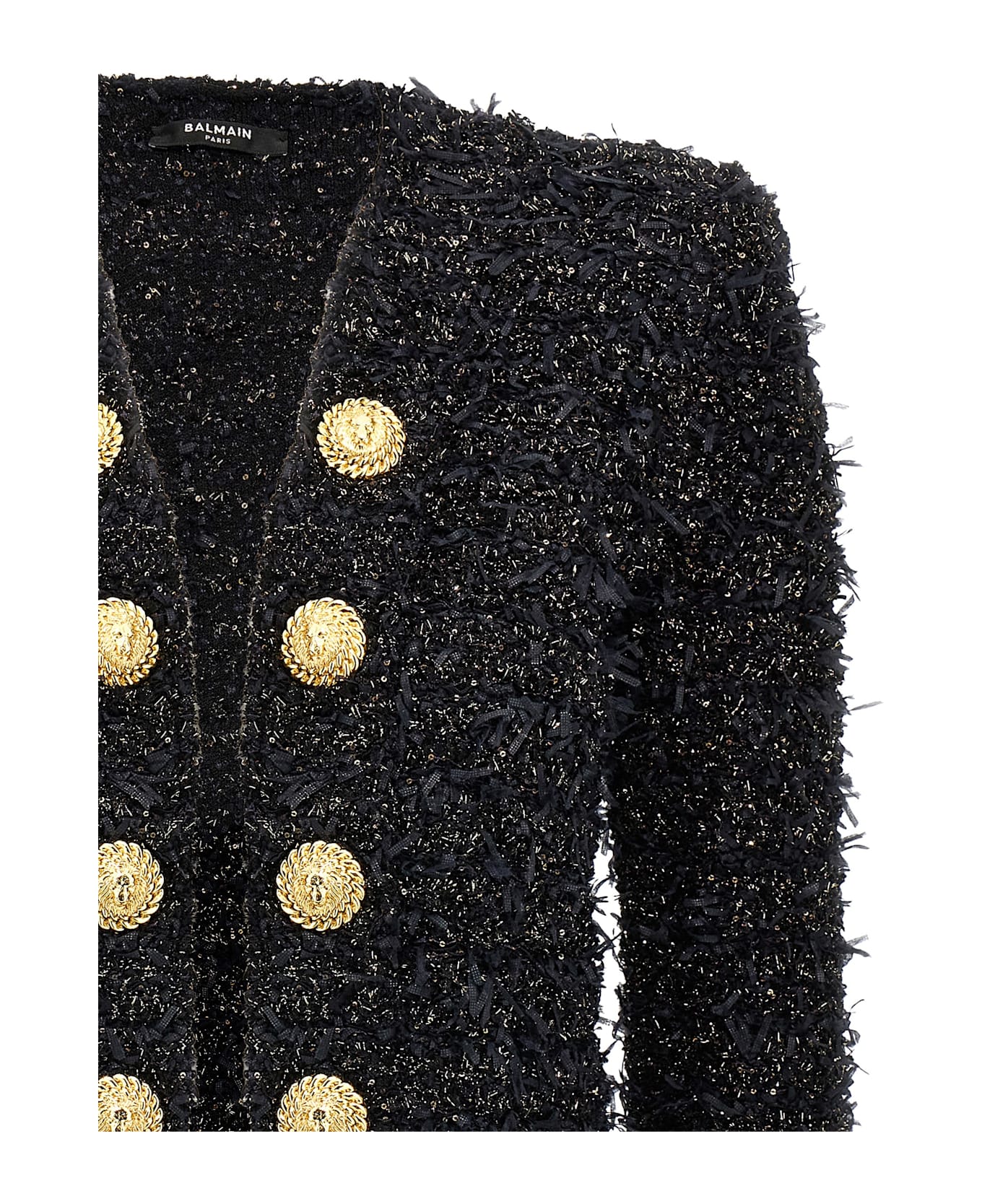 Balmain Lurex Tweed Blazer - Black