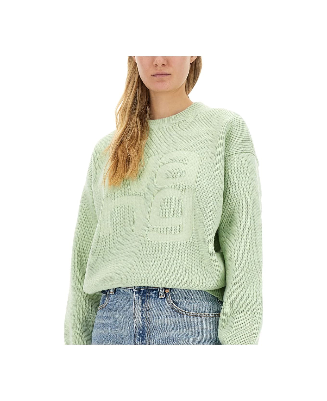 Alexander Wang Jersey With Logo - Pale Mint