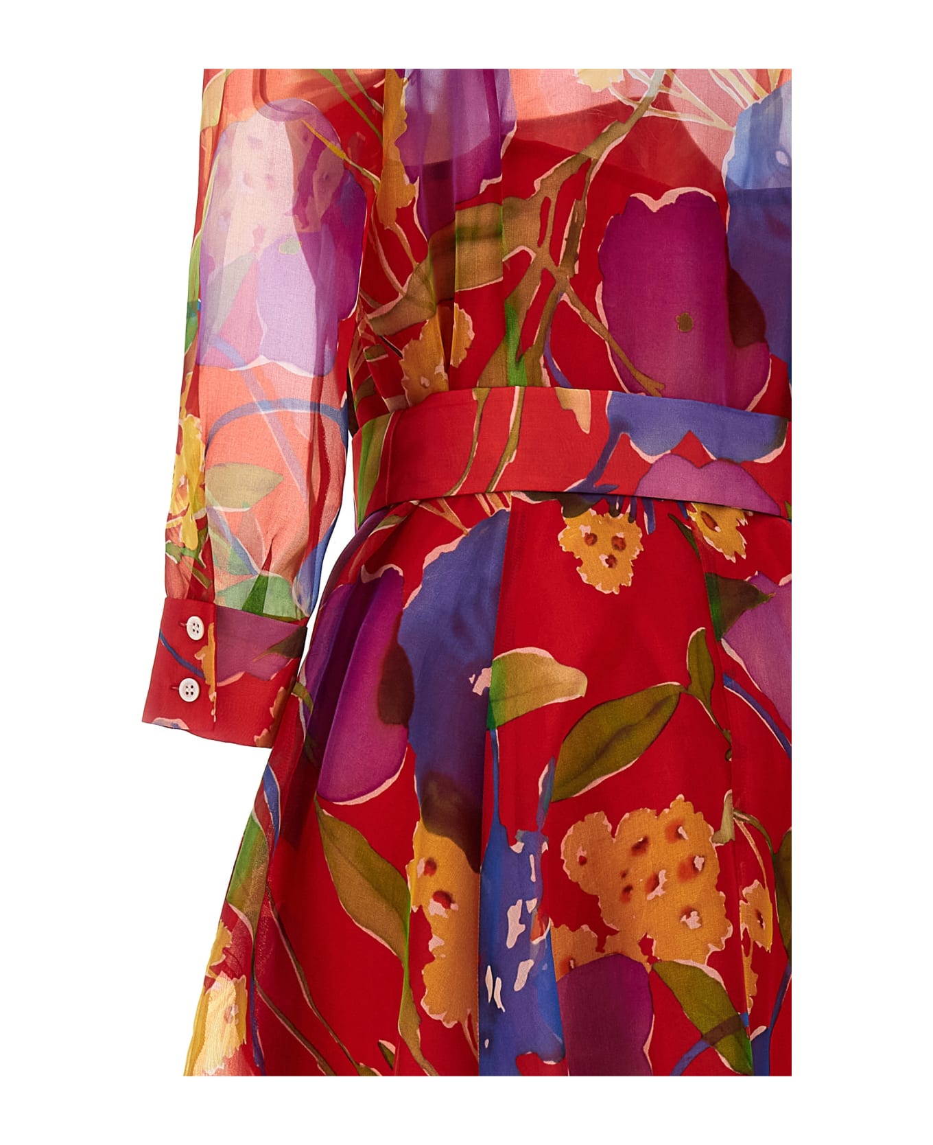 Carolina Herrera Floral Evening Dress - Multicolor