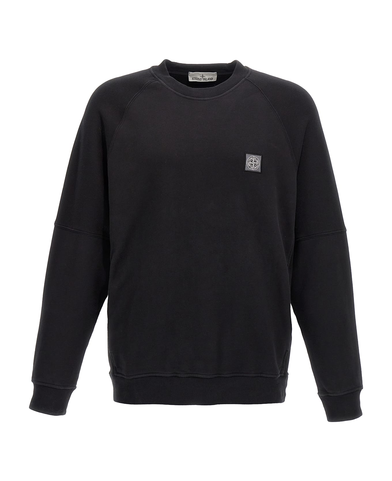 Stone Island Logo Patch Sweatshirt - Black