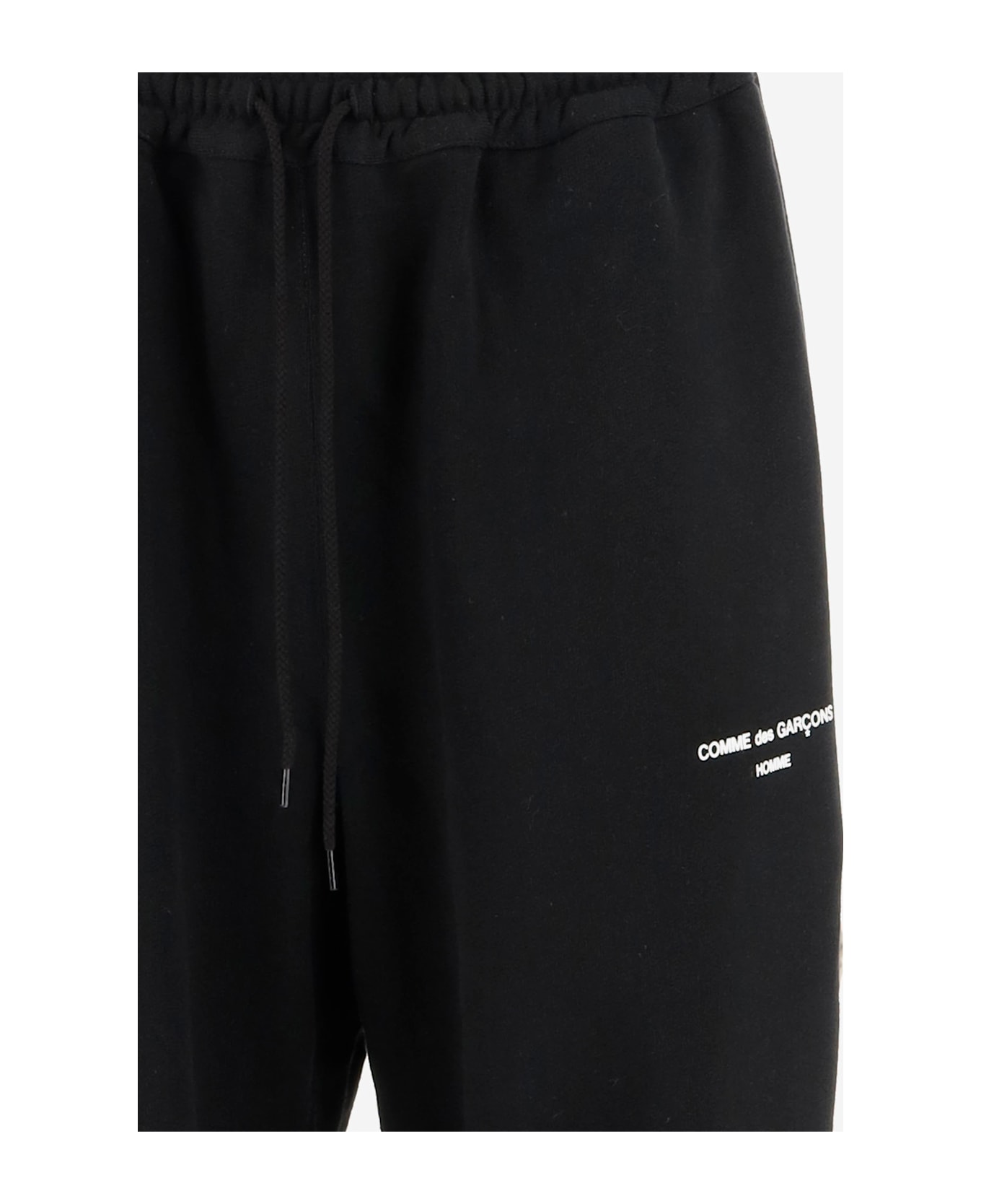 Comme des Garçons Cotton Logo Pants - Black