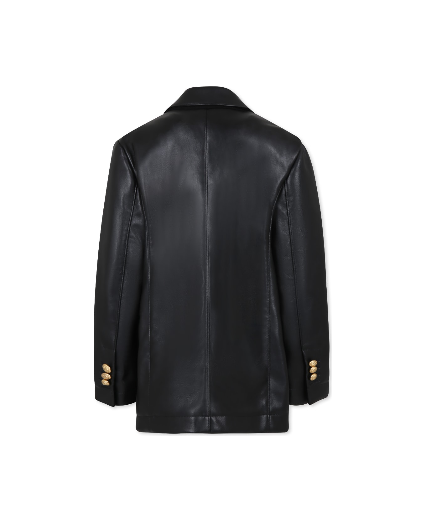 Balmain Black Jacket For Girl - Black