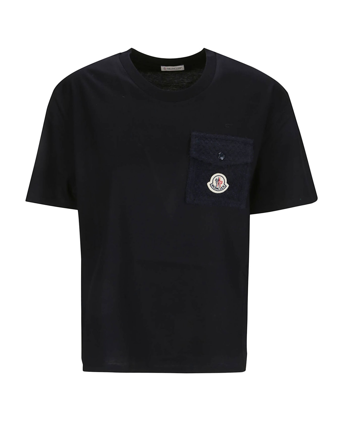 Moncler Ss T-shirt - Blu Tシャツ