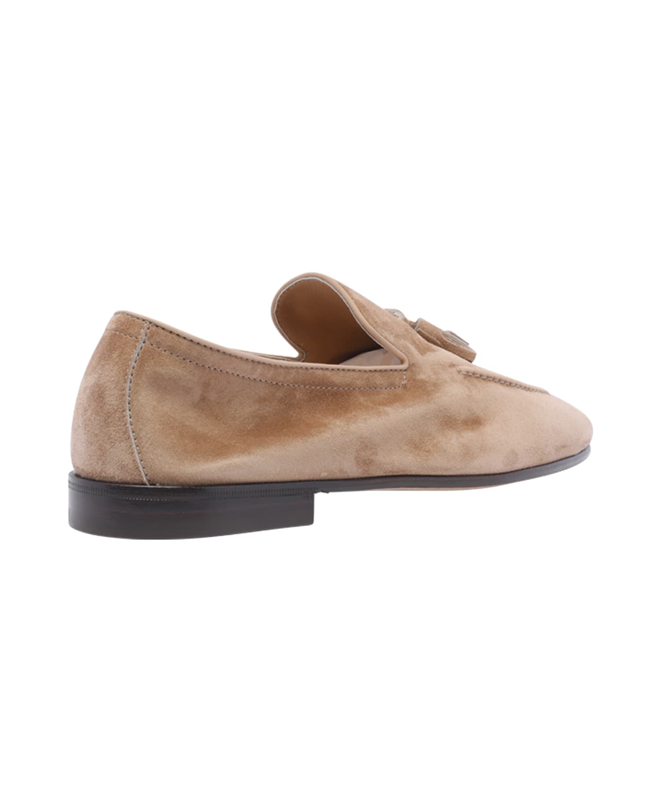 Brunello Cucinelli Penny Loafer Soft In Suede - Beige