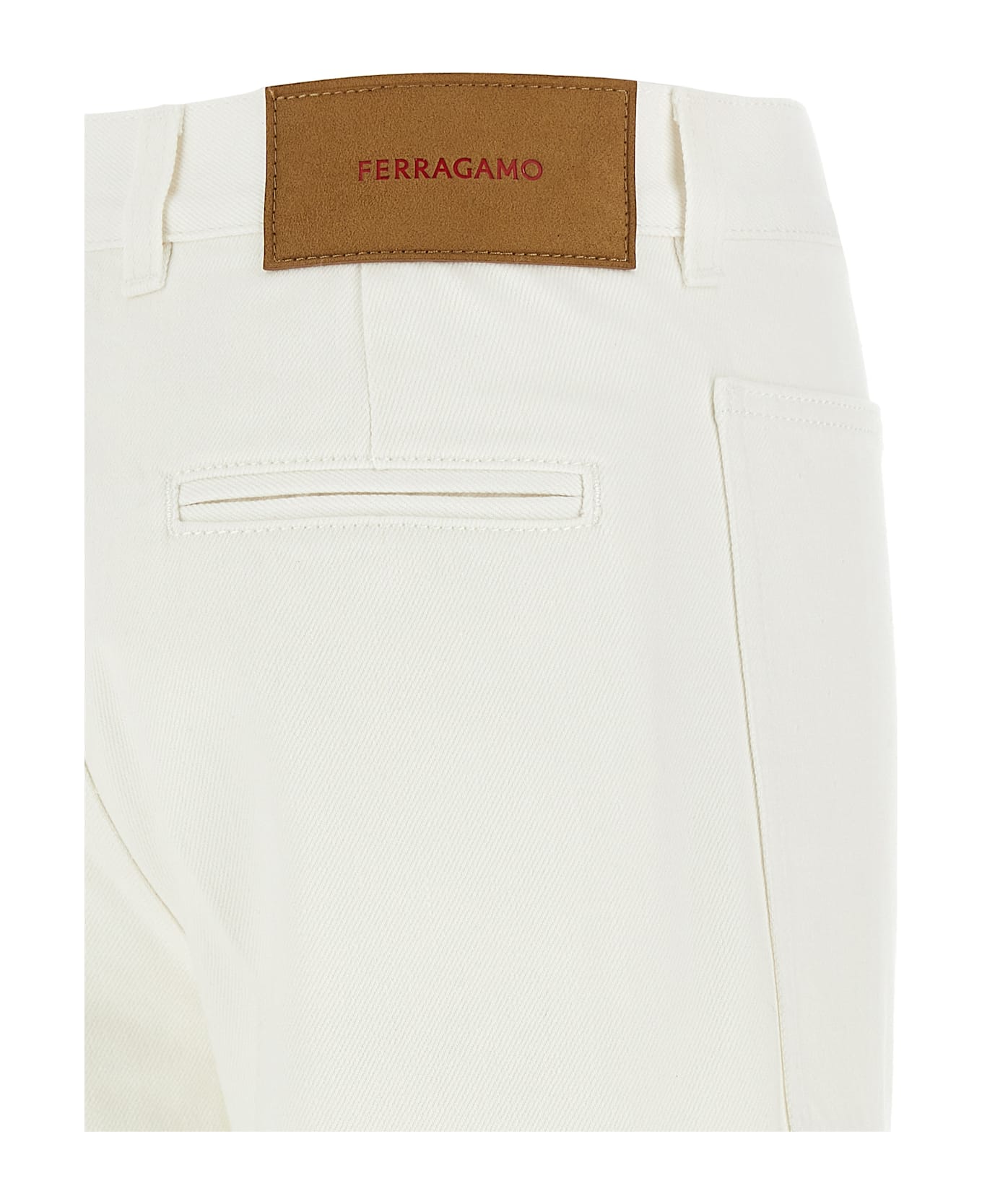 Ferragamo Straight Jeans - White