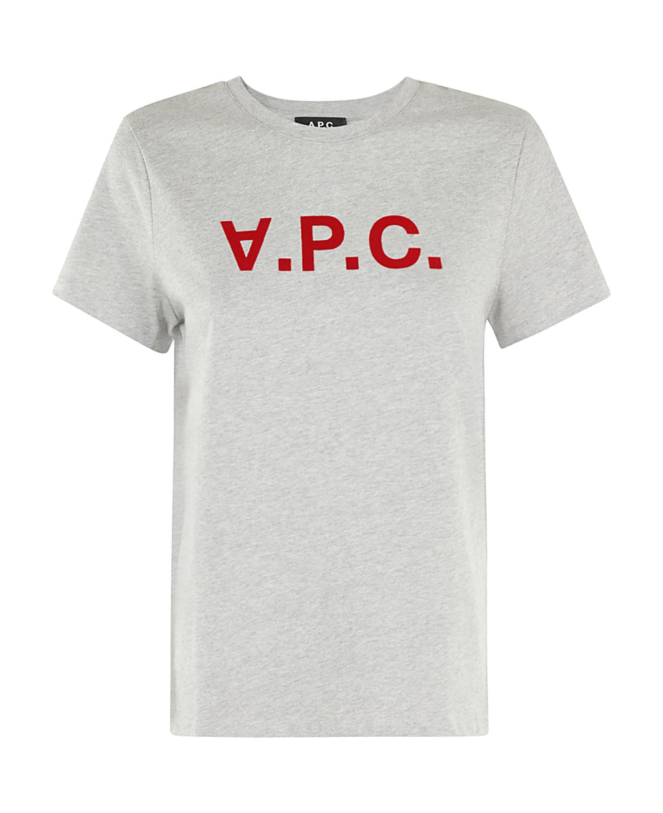 A.P.C. T-shirt - Gris Clair Chine Rouge