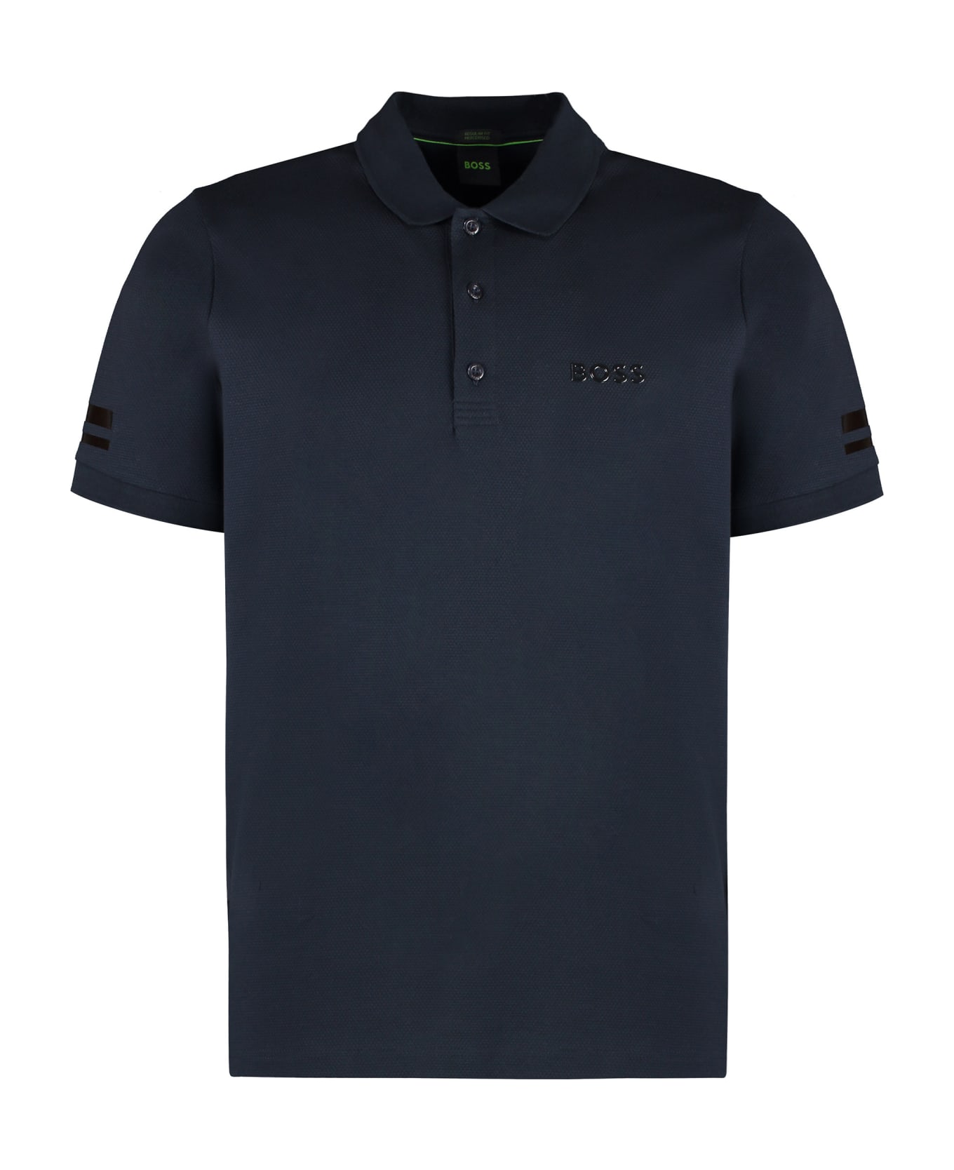 Hugo Boss Stretch Cotton Short Sleeve Polo Shirt - blue