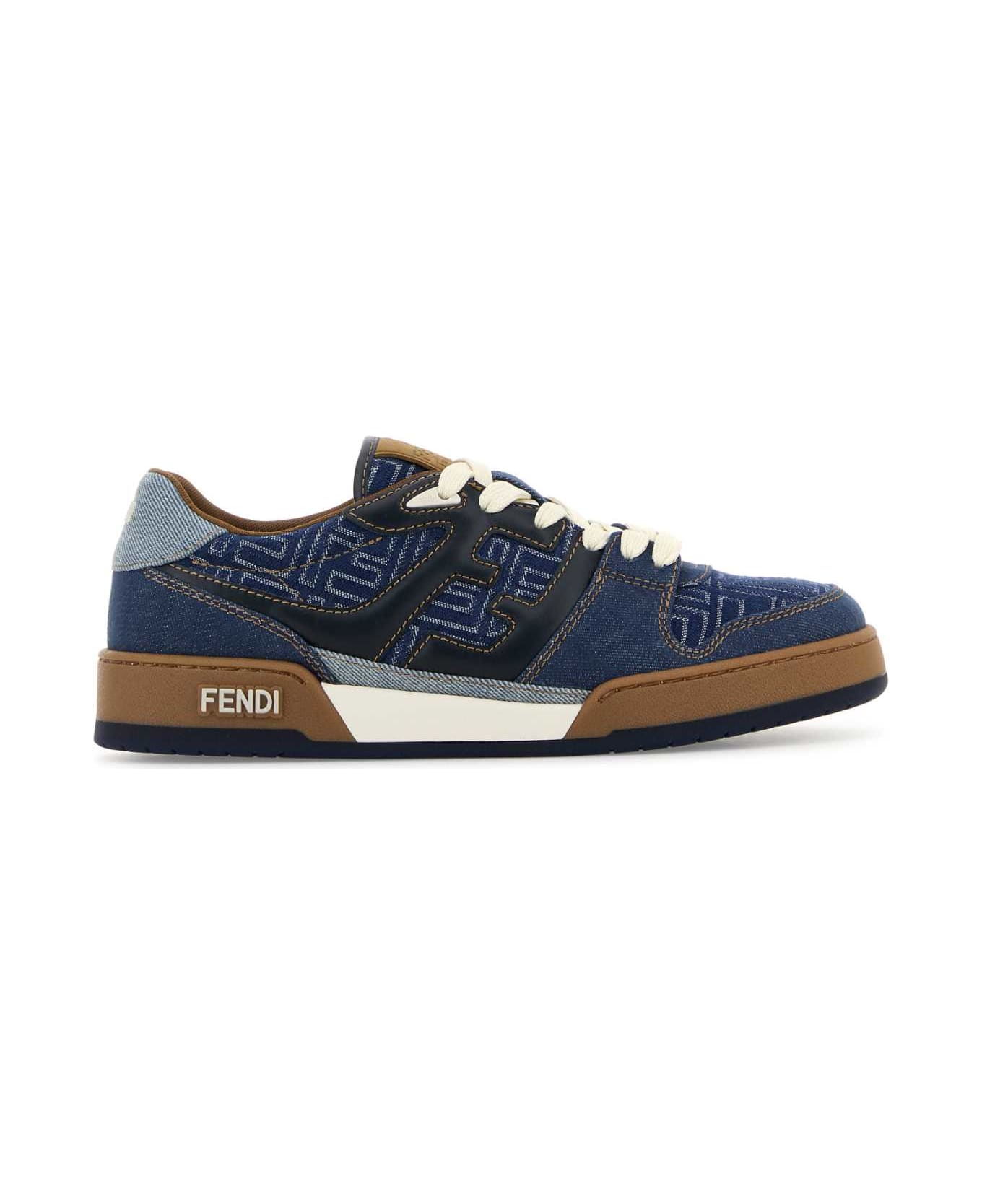 Fendi Denim Fendi Match Sneakers - STON+ABISS BLU+GHIAC