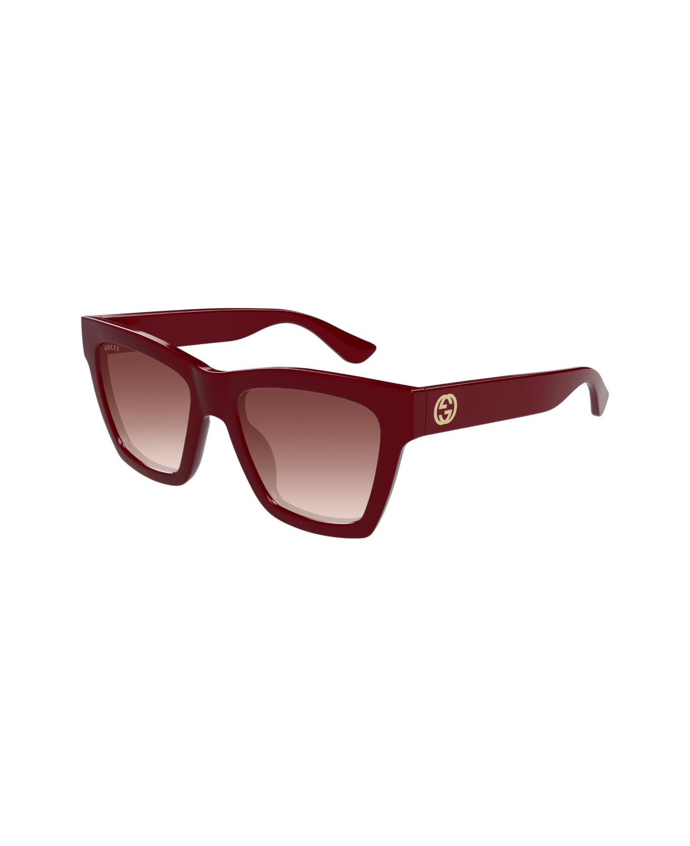 Gucci Eyewear Gucci Gg1714s Linea Gg Logo 003 Burgundy Red Sunglasses - Rosso