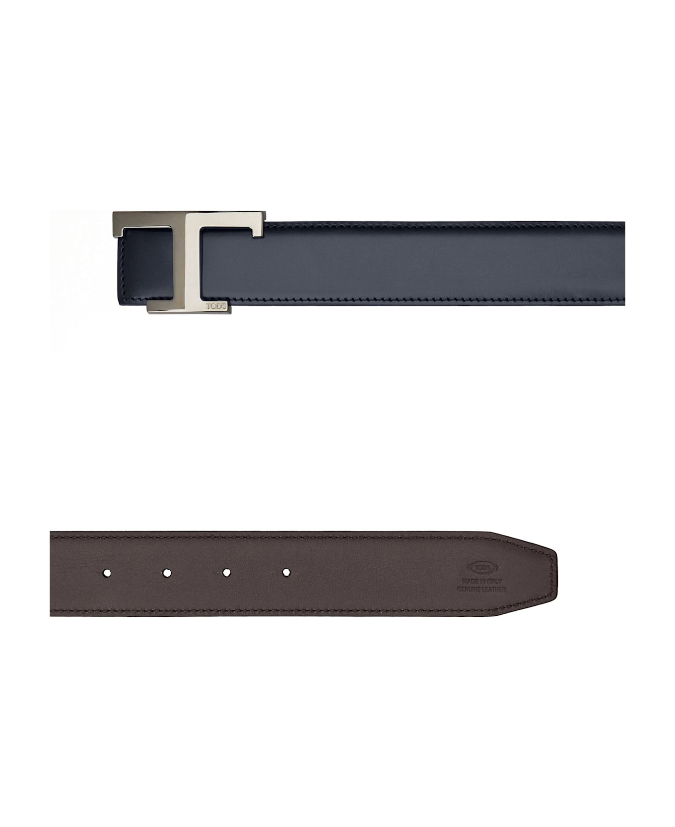 Tod
s Leather Double Face Belt - U820(GALASSIA)+S800(T.MORO)
