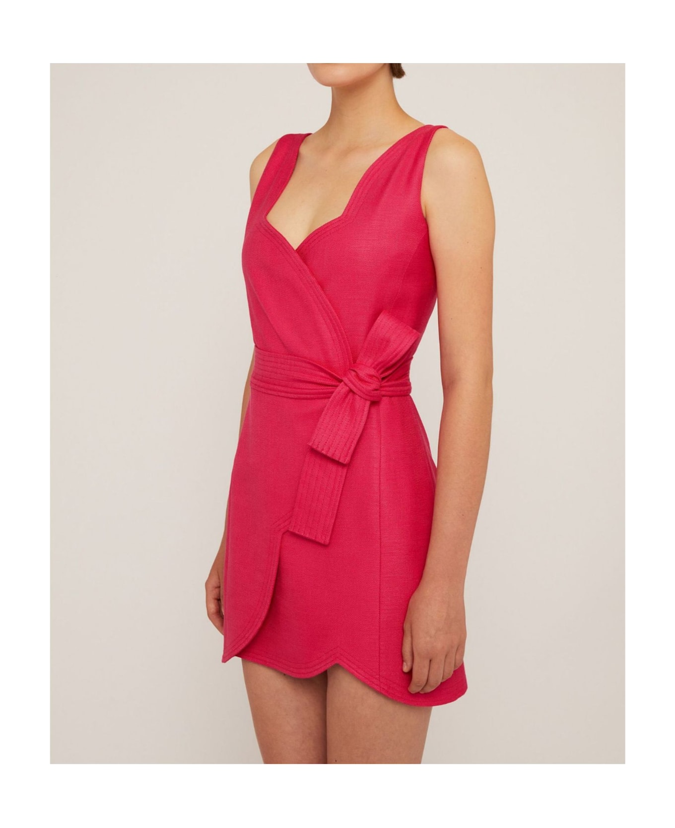 Genny Short Dress - Fuchsia
