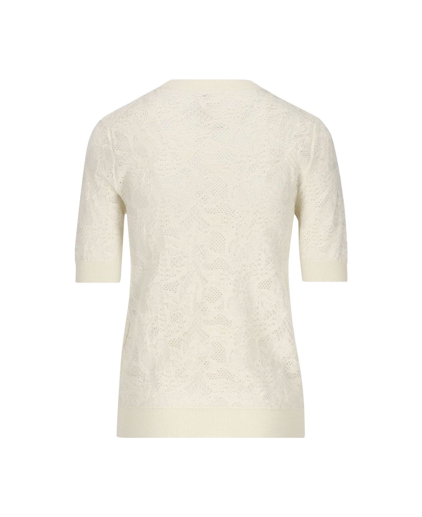 Chloé Guipure Effect Top - White トップス