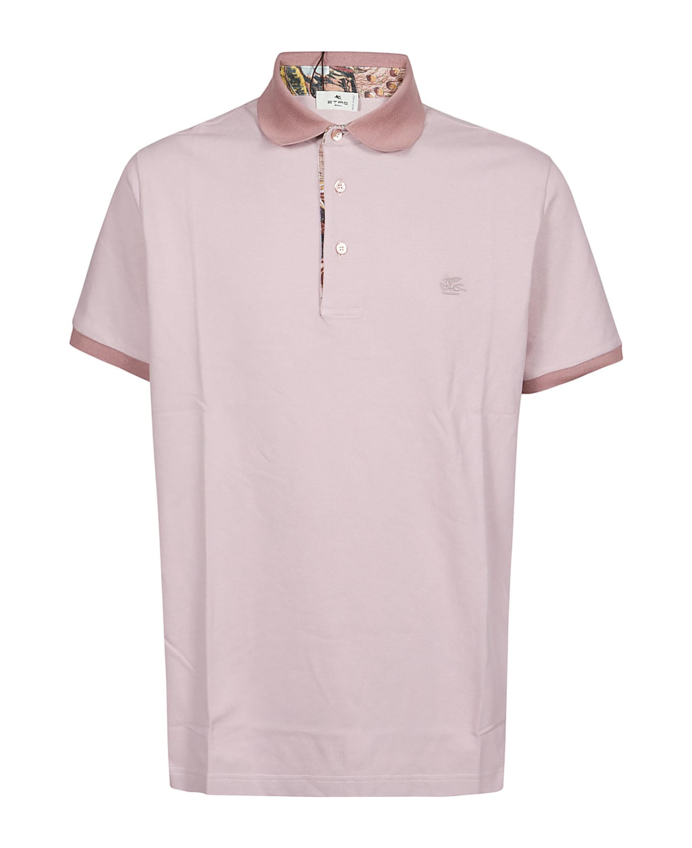 Etro Roma Short Sleeve Polo Shirt - Rosa