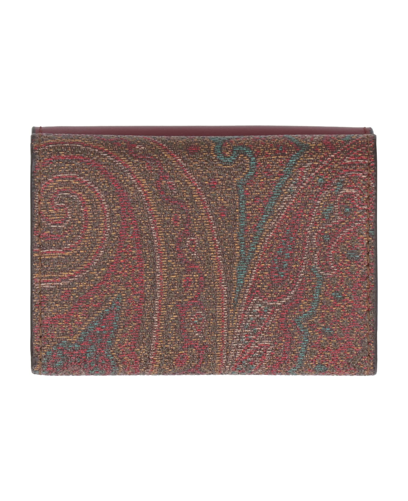 Etro Paisley Print Wallet - Burgundy 財布