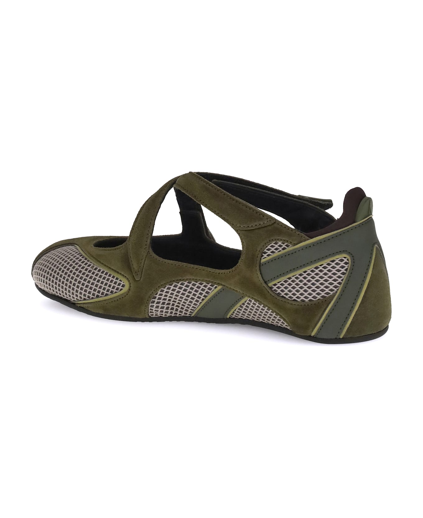 The Attico Nomad Ballerinas - Military Green
