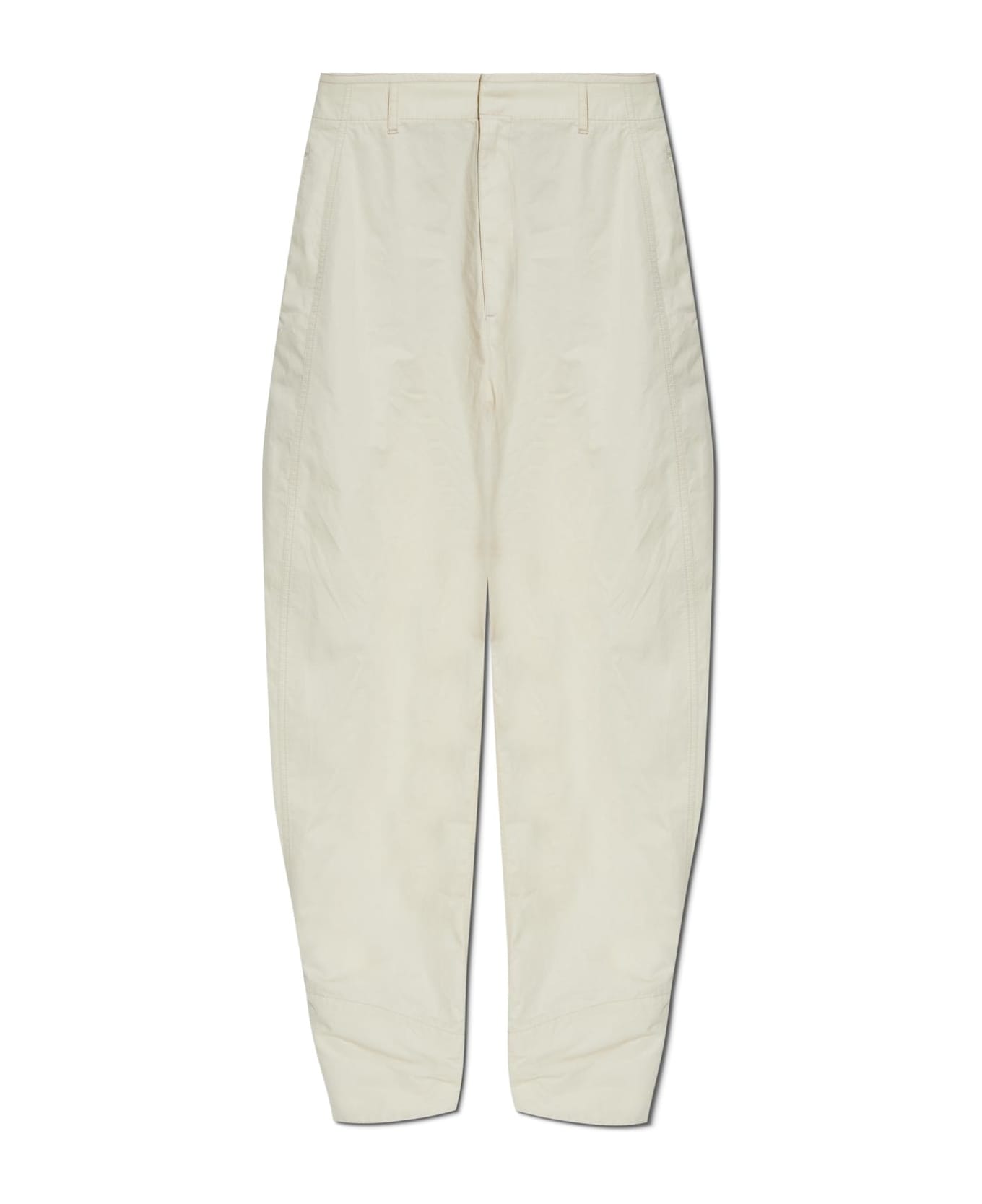 Lemaire Pants With Stitching - Creamy White