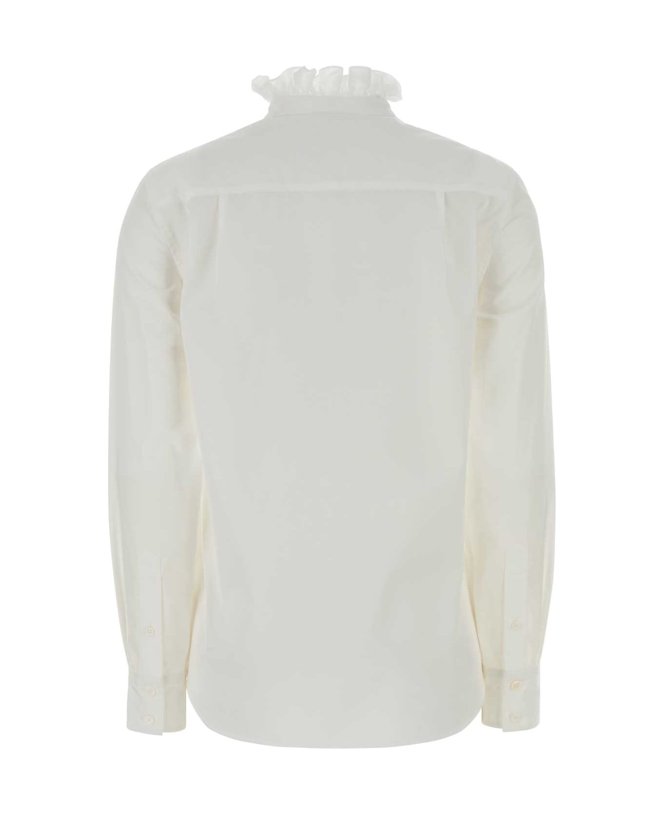 Alexander McQueen White Poplin Shirt - OPTICALWHITE