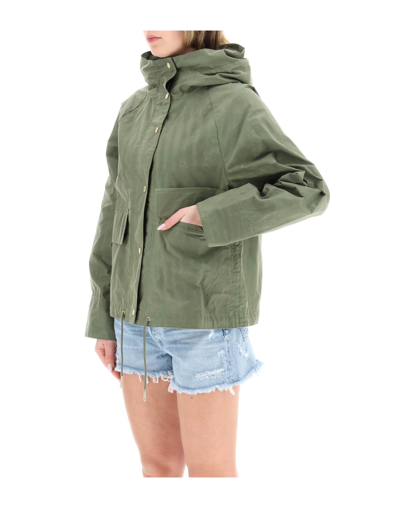 Barbour Nith Hooded Cotton Jacket - green ジャケット