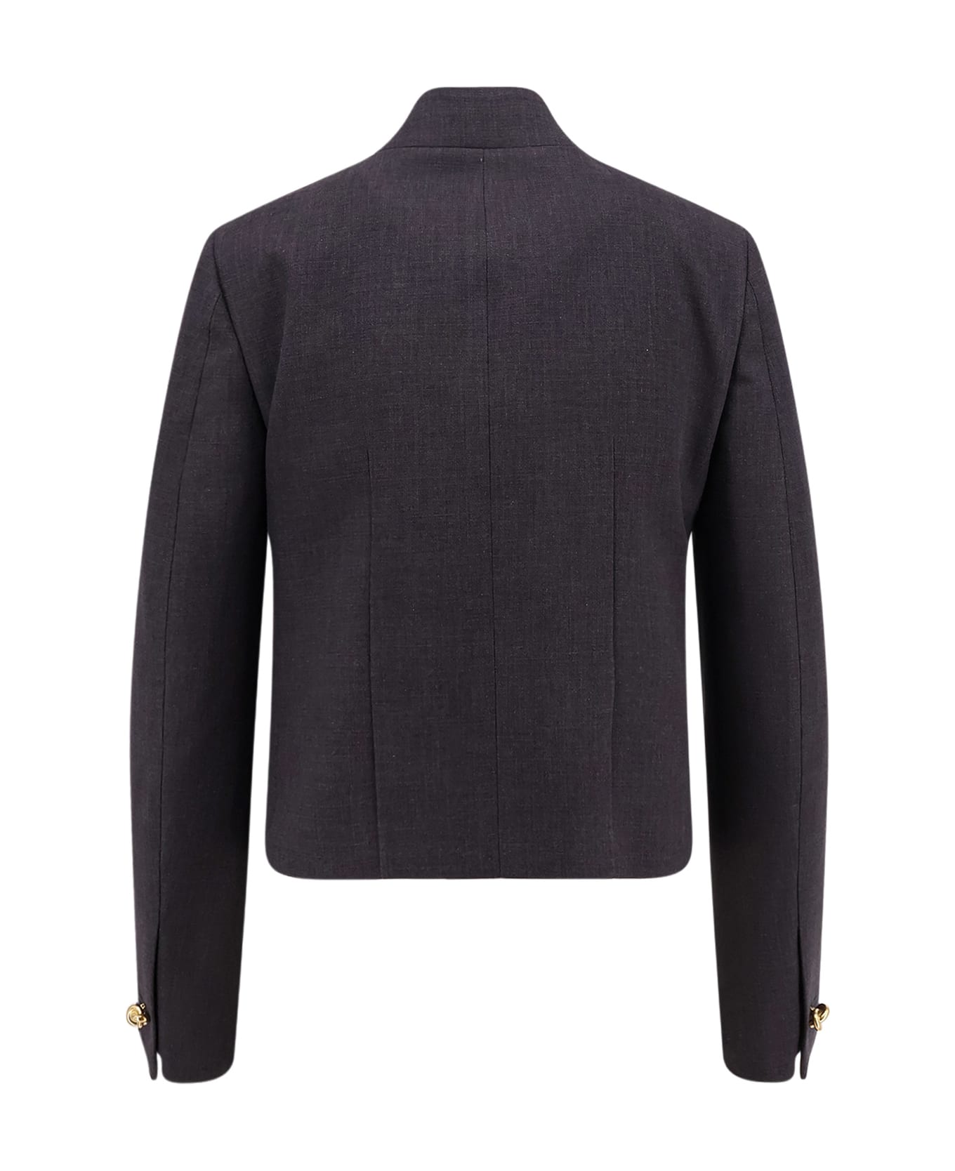 Bottega Veneta Cotton And Viscose Blazer With Knots Detail - Grey