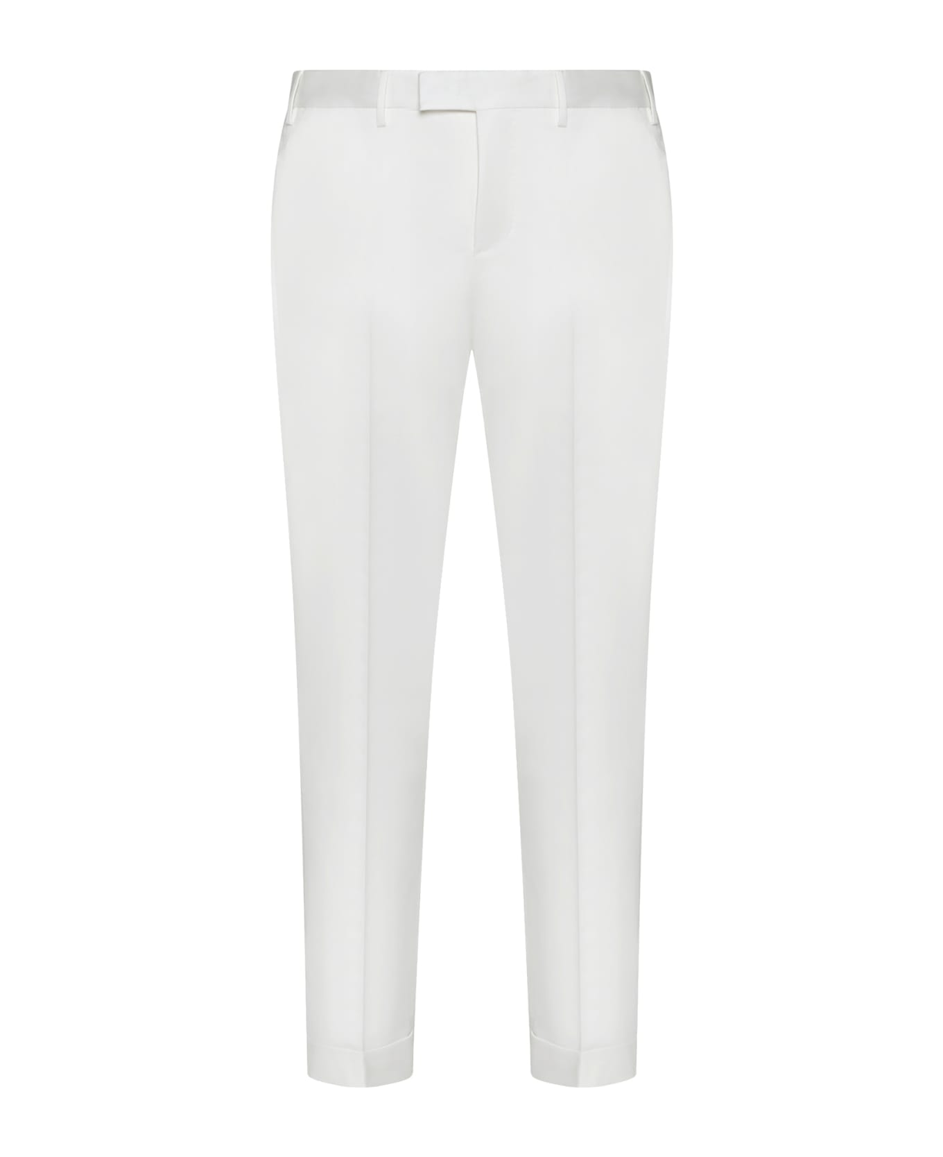 PT Torino Master Stretch Cotton Trousers - White